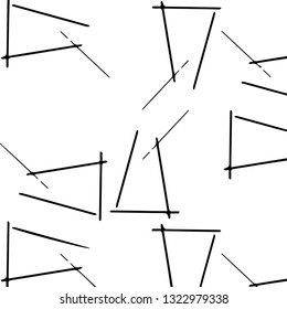 Simple black and white vector illustration. Abstract geometric background pattern