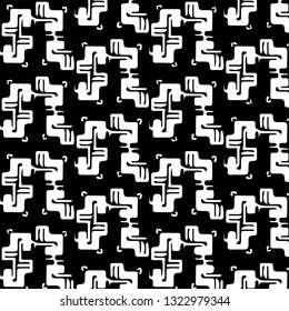 Simple black and white vector illustration. Abstract geometric background pattern