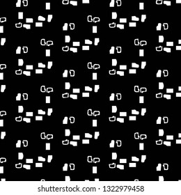 Simple black and white vector illustration. Abstract geometric background pattern