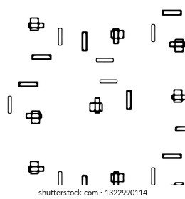 Simple black and white vector illustration. Abstract geometric background pattern