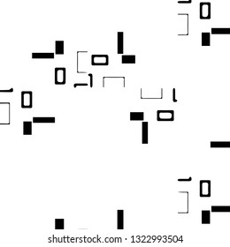 Simple black and white vector illustration. Abstract geometric background pattern