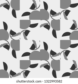 Simple black and white vector illustration. Abstract geometric background pattern