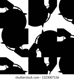 Simple black and white vector illustration. Abstract geometric background pattern