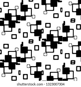 Simple black and white vector illustration. Abstract geometric background pattern