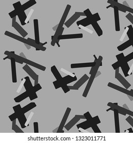 Simple black and white vector illustration. Abstract geometric background pattern