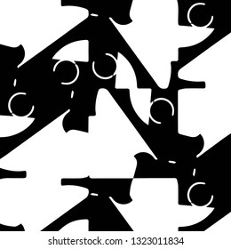 Simple black and white vector illustration. Abstract geometric background pattern