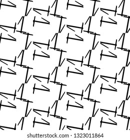 Simple black and white vector illustration. Abstract geometric background pattern