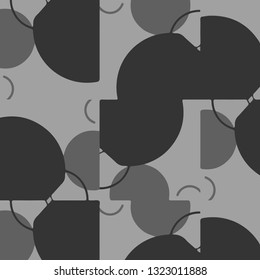 Simple black and white vector illustration. Abstract geometric background pattern