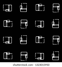 Simple black and white vector illustration. Abstract geometric background pattern