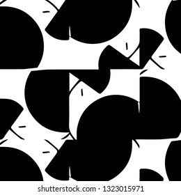 Simple black and white vector illustration. Abstract geometric background pattern