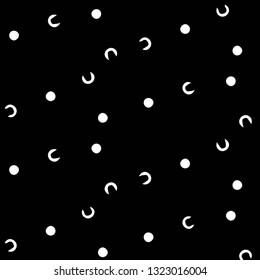 Simple black and white vector illustration. Abstract geometric background pattern
