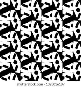 Simple black and white vector illustration. Abstract geometric background pattern
