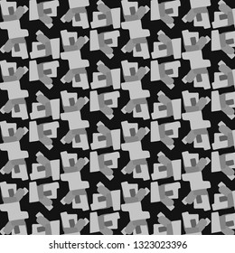 Simple black and white vector illustration. Abstract geometric background pattern