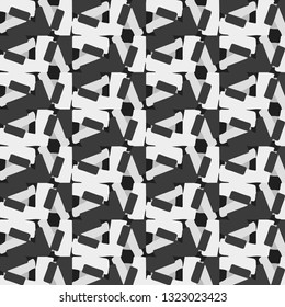 Simple black and white vector illustration. Abstract geometric background pattern
