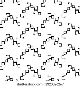 Simple black and white vector illustration. Abstract geometric background pattern