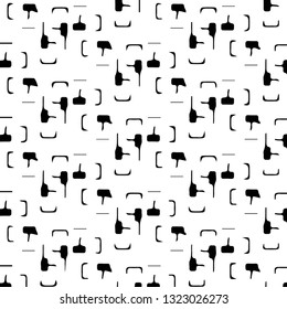 Simple black and white vector illustration. Abstract geometric background pattern