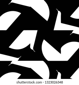 Simple black and white vector illustration. Abstract geometric background pattern