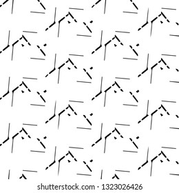 Simple black and white vector illustration. Abstract geometric background pattern