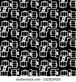 Simple black and white vector illustration. Abstract geometric background pattern