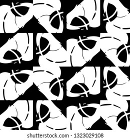 Simple black and white vector illustration. Abstract geometric background pattern