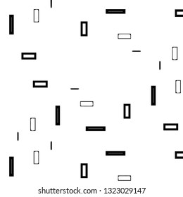 Simple black and white vector illustration. Abstract geometric background pattern