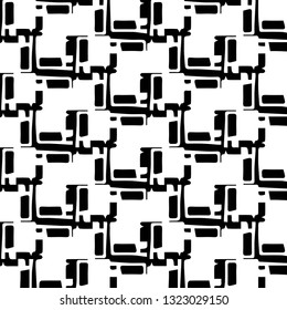 Simple black and white vector illustration. Abstract geometric background pattern