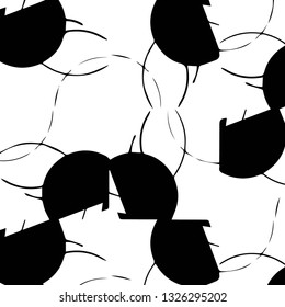 Simple black and white vector illustration. Abstract geometric background pattern