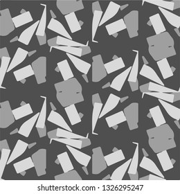 Simple black and white vector illustration. Abstract geometric background pattern
