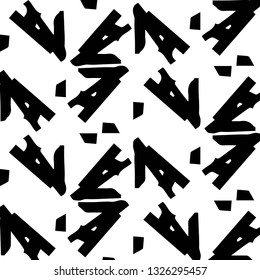 Simple black and white vector illustration. Abstract geometric background pattern