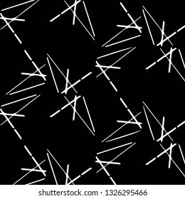 Simple black and white vector illustration. Abstract geometric background pattern