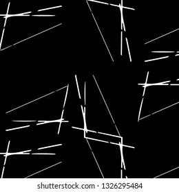 Simple black and white vector illustration. Abstract geometric background pattern