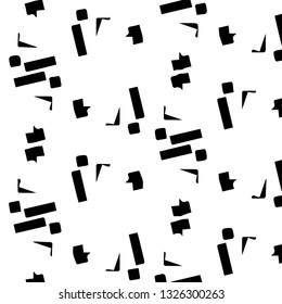Simple black and white vector illustration. Abstract geometric background pattern
