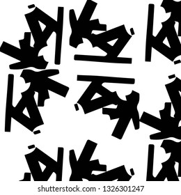 Simple black and white vector illustration. Abstract geometric background pattern