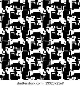 Simple black and white vector illustration. Abstract geometric background pattern