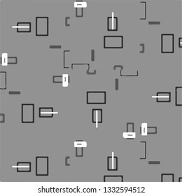 Simple black and white vector illustration. Abstract geometric background pattern