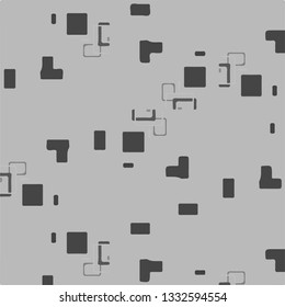 Simple black and white vector illustration. Abstract geometric background pattern