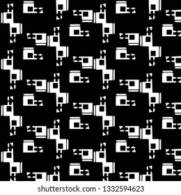 Simple black and white vector illustration. Abstract geometric background pattern