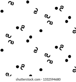 Simple black and white vector illustration. Abstract geometric background pattern