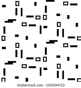 Simple black and white vector illustration. Abstract geometric background pattern