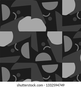 Simple black and white vector illustration. Abstract geometric background pattern