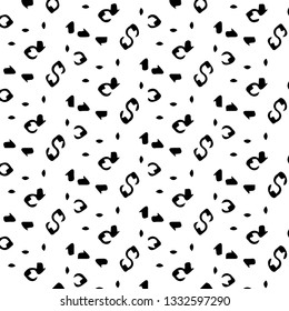 Simple black and white vector illustration. Abstract geometric background pattern