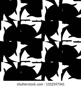 Simple black and white vector illustration. Abstract geometric background pattern