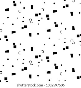 Simple black and white vector illustration. Abstract geometric background pattern