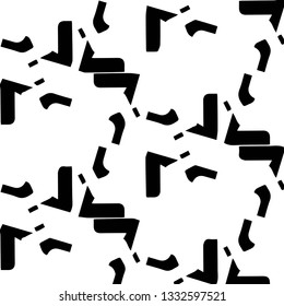 Simple black and white vector illustration. Abstract geometric background pattern