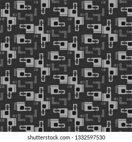 Simple black and white vector illustration. Abstract geometric background pattern