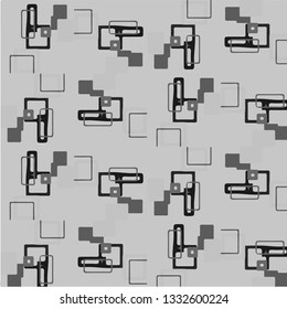 Simple black and white vector illustration. Abstract geometric background pattern