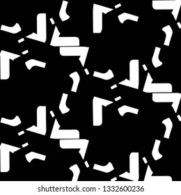 Simple black and white vector illustration. Abstract geometric background pattern