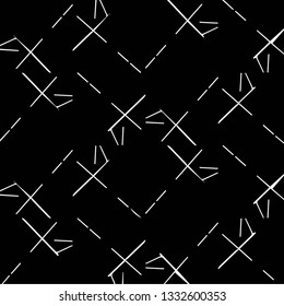 Simple black and white vector illustration. Abstract geometric background pattern