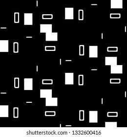 Simple black and white vector illustration. Abstract geometric background pattern