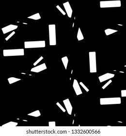 Simple black and white vector illustration. Abstract geometric background pattern